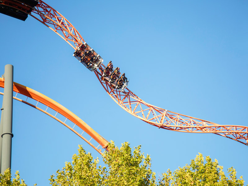 Abismo rollercoaster at Parque de Atracciones de Madrid