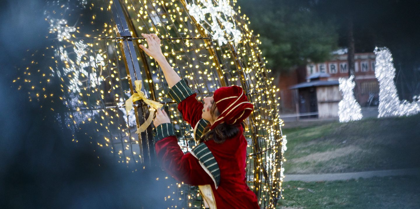 Decoración de Navidad en Parque de Atracciones de Madrid